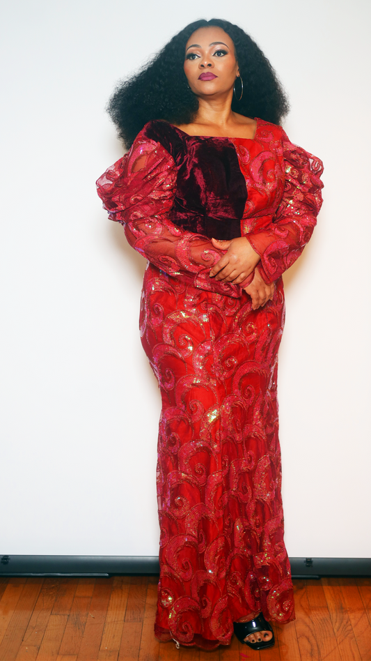 Lace dress Color: Wine