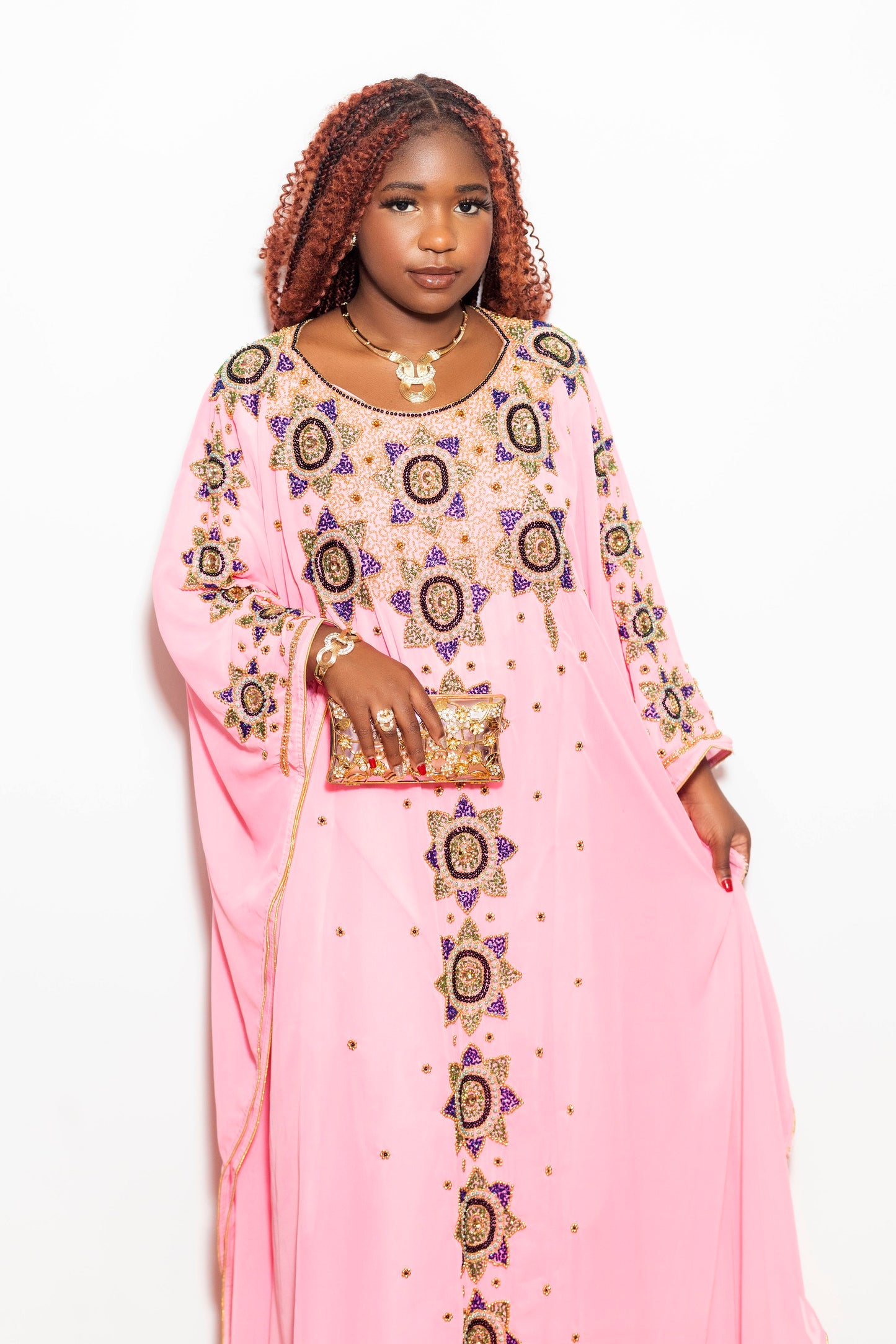 ONE SIZE saree dress Color: Pink