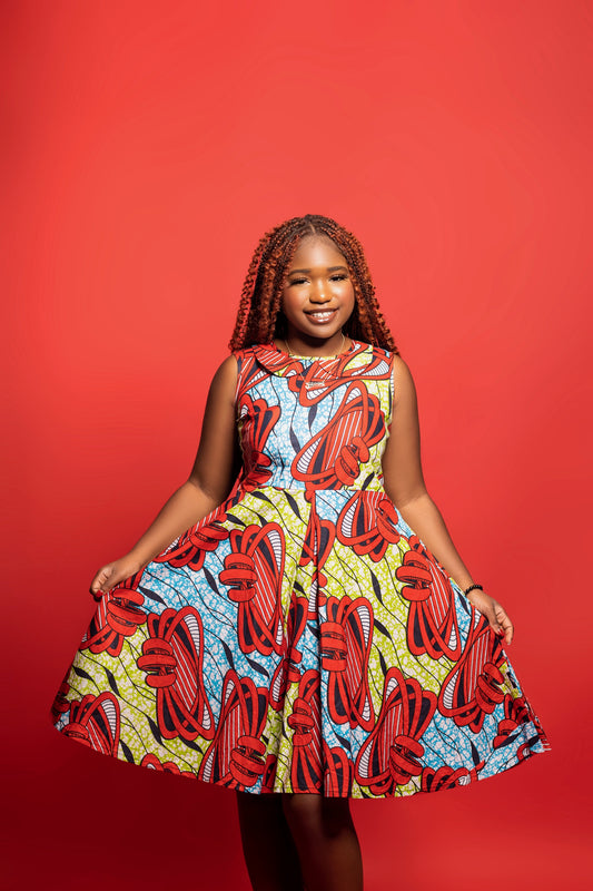 Ankara flowery dress Color: Multi