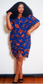 Cotton  ankara  dress          Color: blue