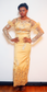 Long sleeve evening dress Color: gold