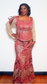 2PC raw silk evening wear           Color: light pink/ cream  long sleeve.